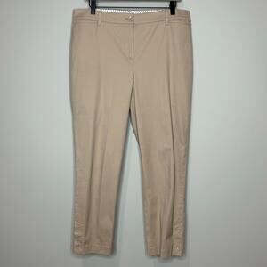 Talbots The Perfect Crop Pants Size 10 Khaki Tan